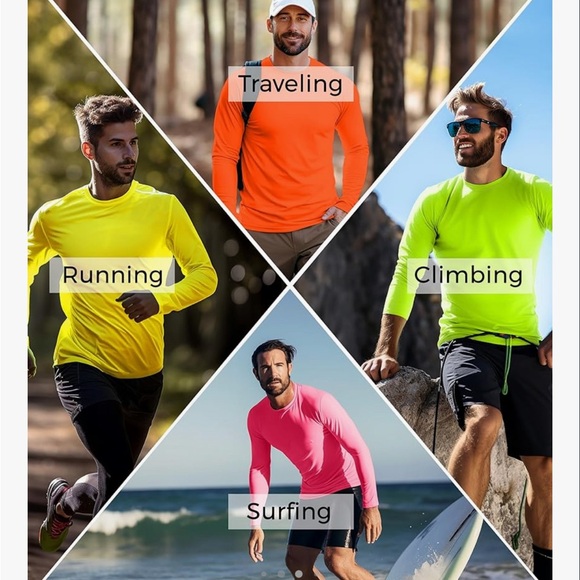 URBAN BUCK Neon Athletic Shirt Long Sleeve NWT XXL - Picture 3 of 7